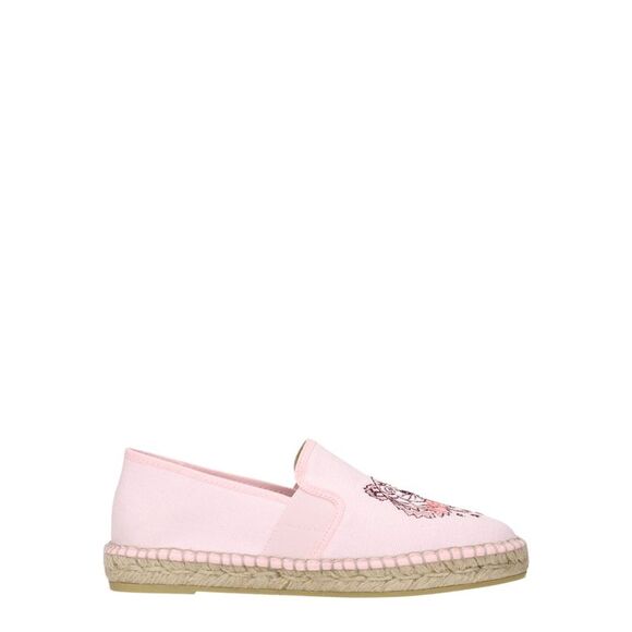 Floral Embroidery Espadrilles Women Pink Flat Shoes